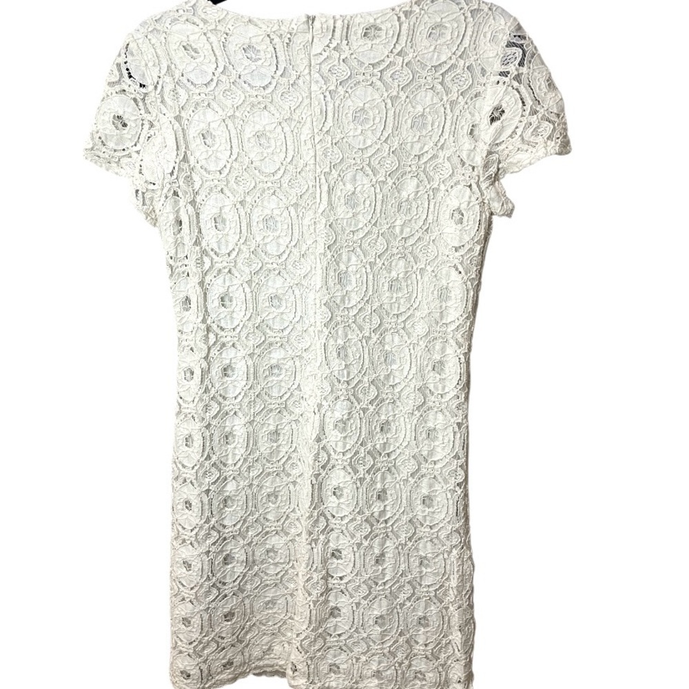 Ronni Nicole Mini Dress White Cream Lace Pearl Bodycon Y2K SZ 8 EUC - Picture 4 of 8